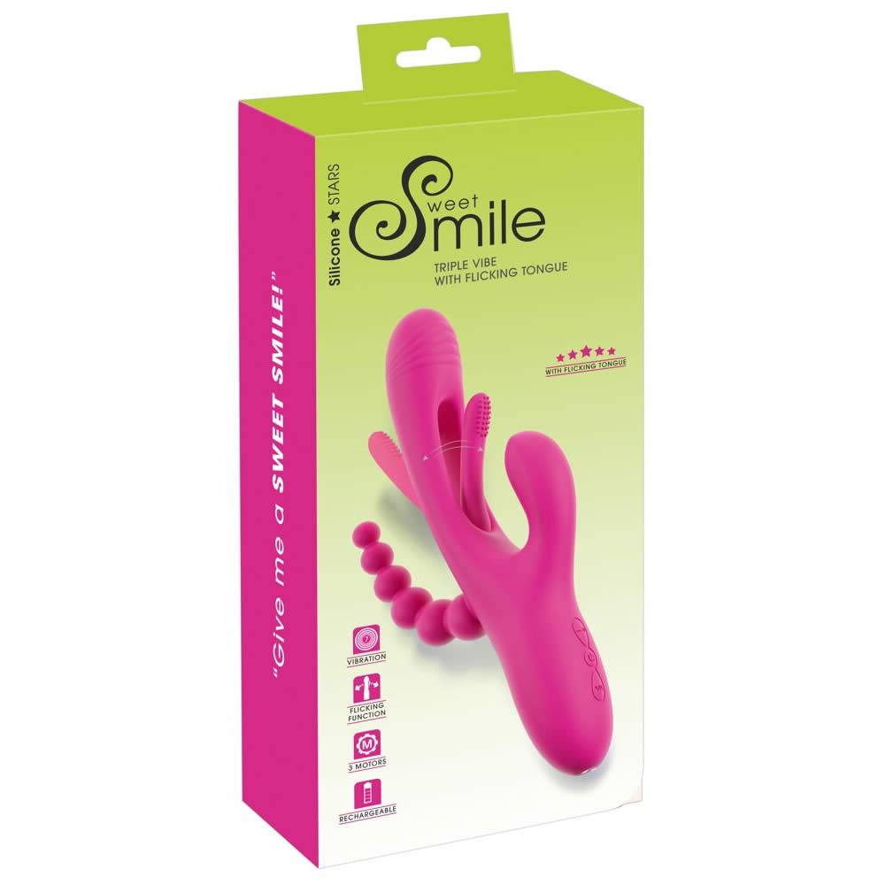 Triple Vibrator med Flicking Tongue