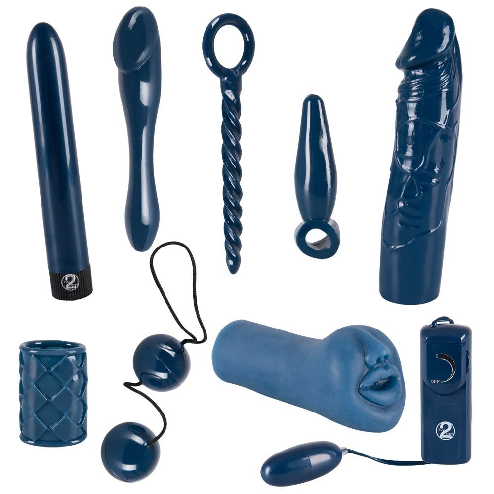 Midnight Blue Dildo og Vibrator sæt