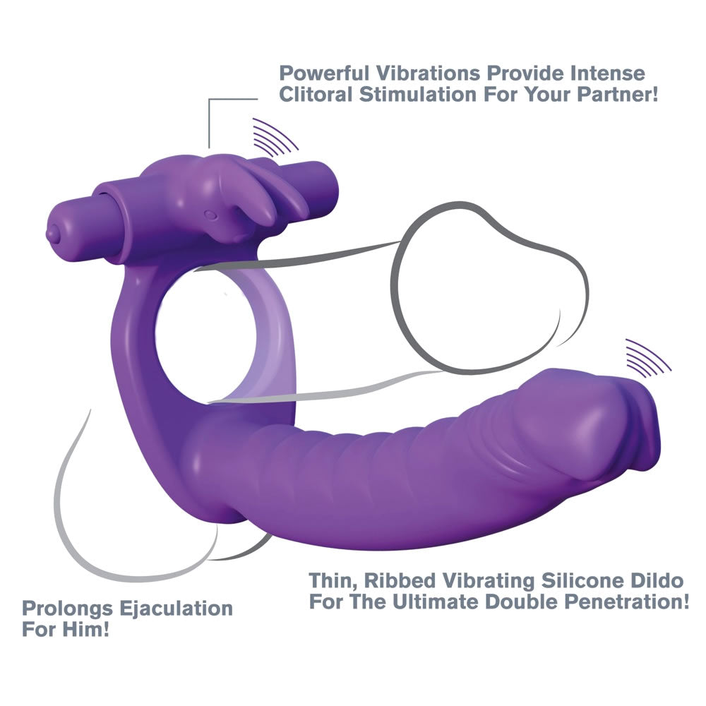 Double Penetrator Vibrator Penisring og Anal Dildo