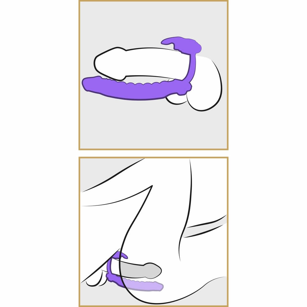 Double Penetrator Vibrator Penisring og Anal Dildo