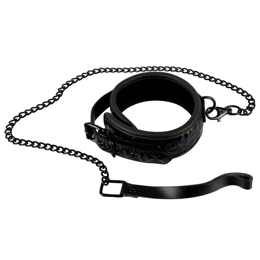 Bondage Halsbånd med Metal Line