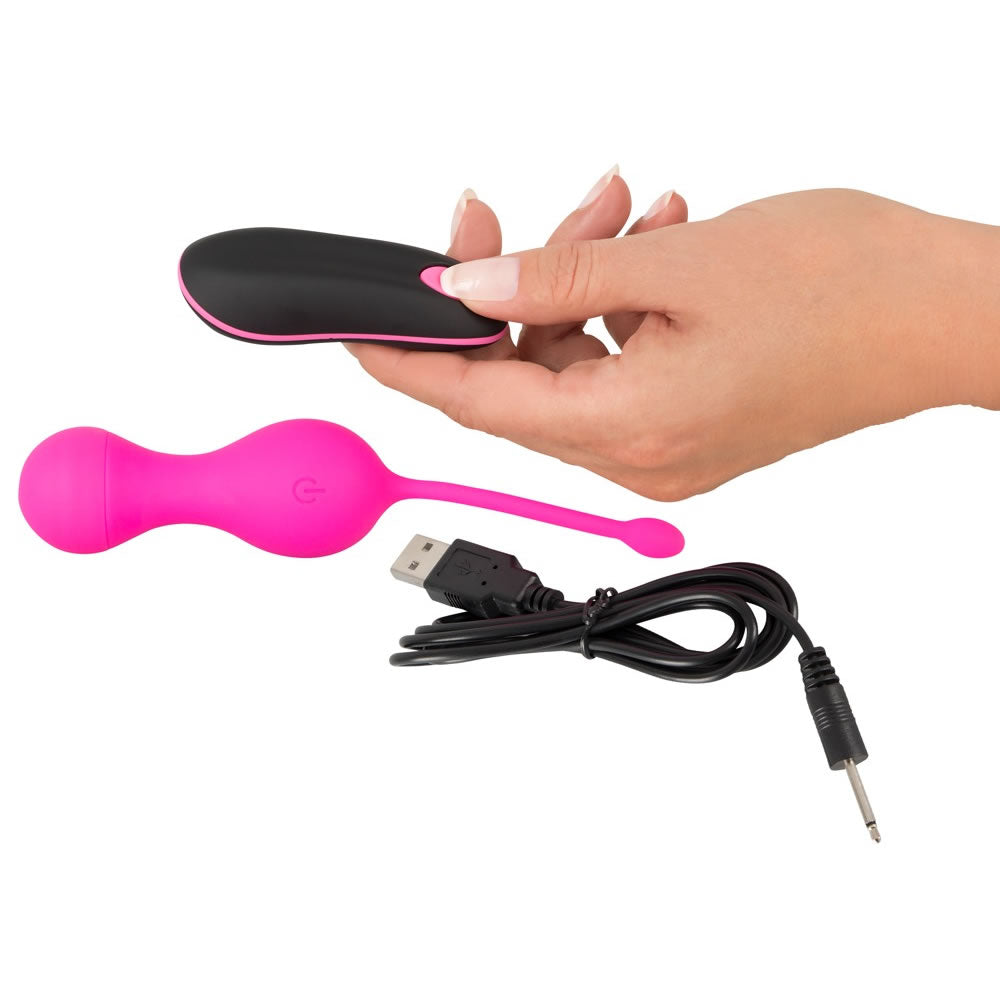 Fjernbetjent Vibrator Æg og Bækkenbundskugler