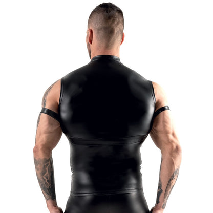 Wetlook Herre Shirt med Harness og Armlænker