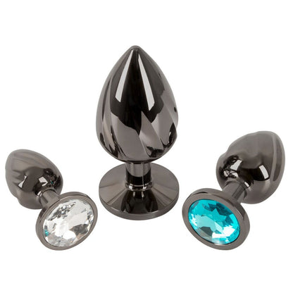 Anal Plug Sæt med 3 Plugs og Smykkesten