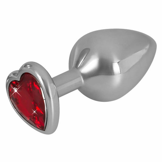 Anal Plug Med Rød Hjerte Smykkesten