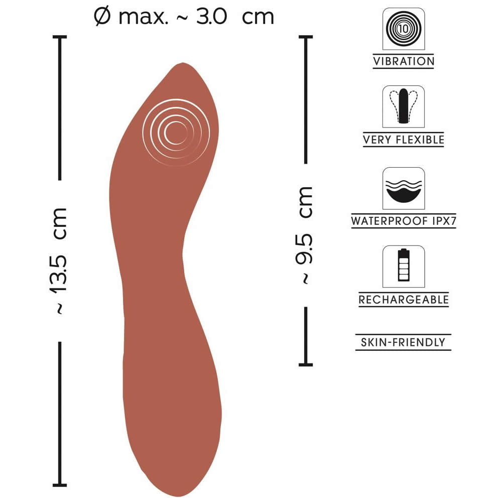 Fleksibel Mini G-punkt Vibrator