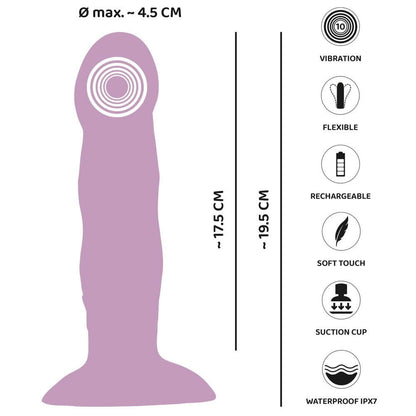 Heart Guy Purple Vibrator med Sugekop