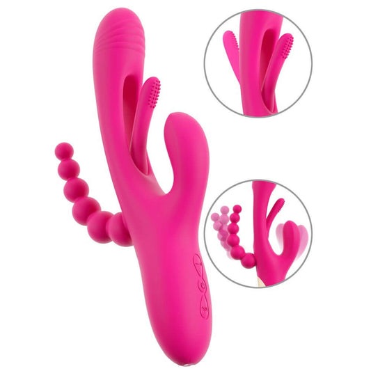 Triple Vibrator med Flicking Tongue