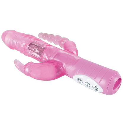 3 x Lust Rabbit Perlevibrator Dildo med Analvibrator
